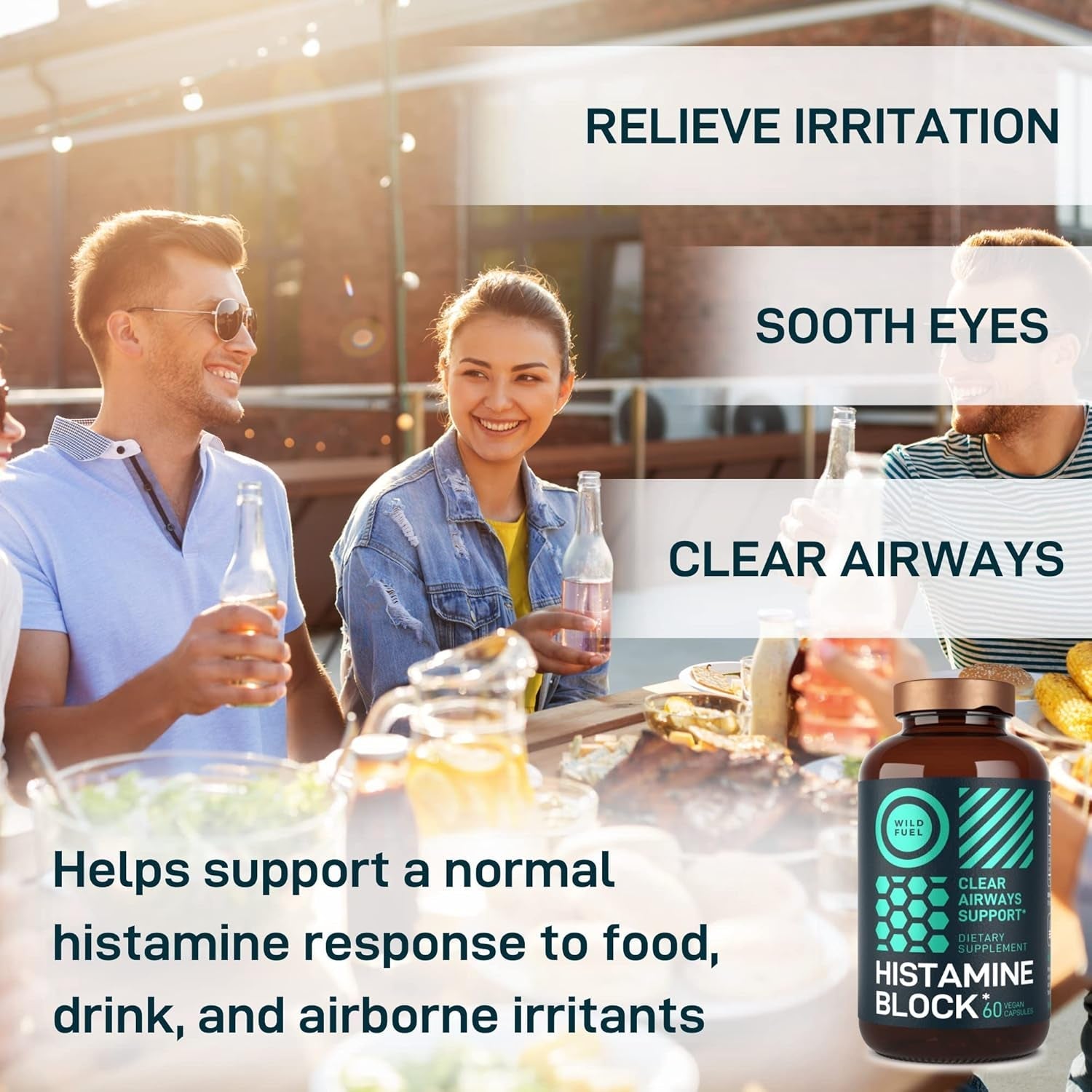 Histamine Block Flavonoids Supplements - Seasonal Allergy Balance - Histamine Blocker - 60 Caps