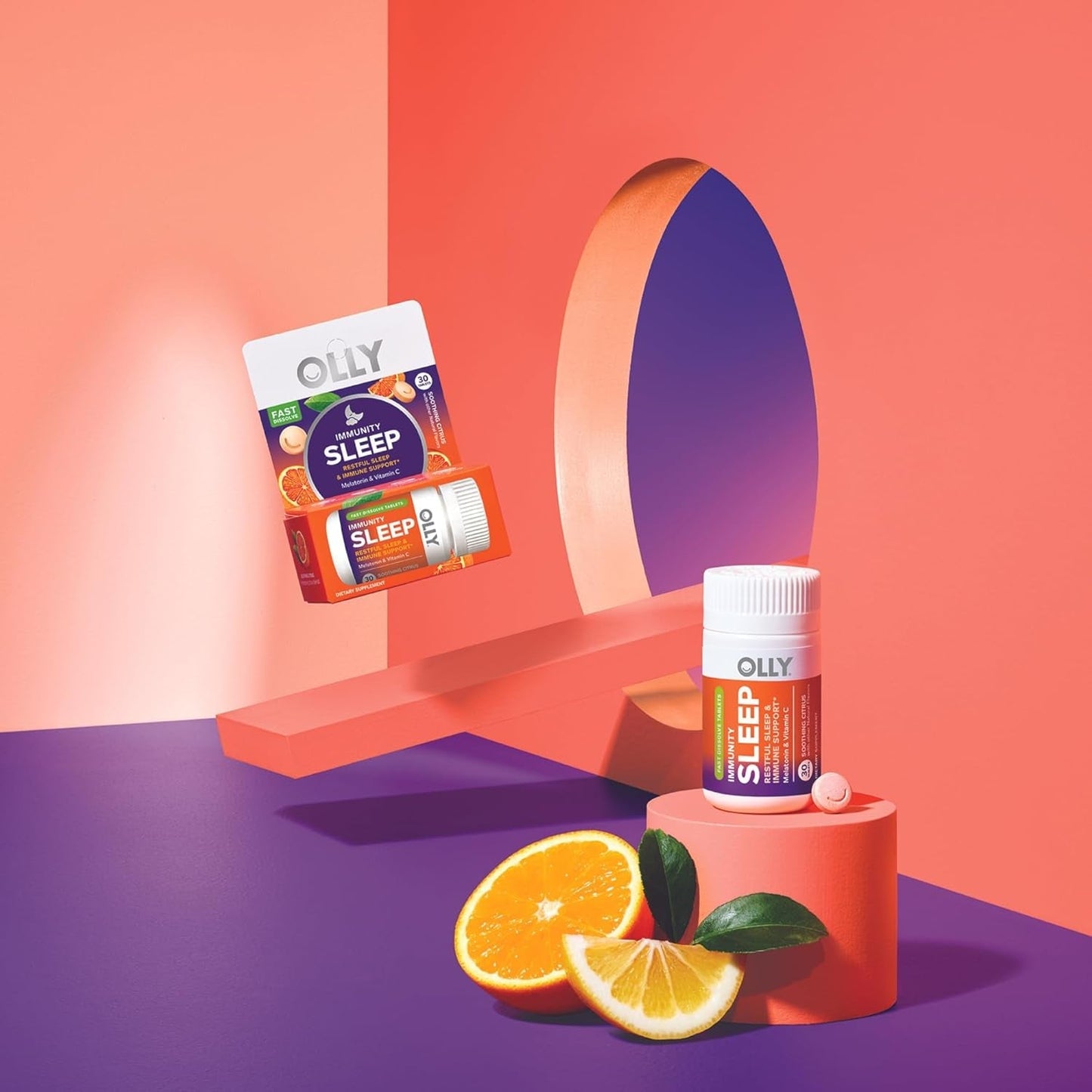 OLLY Immunity Sleep Fast Dissolves 3Mg Melatonin & Vitamin C 30 Count