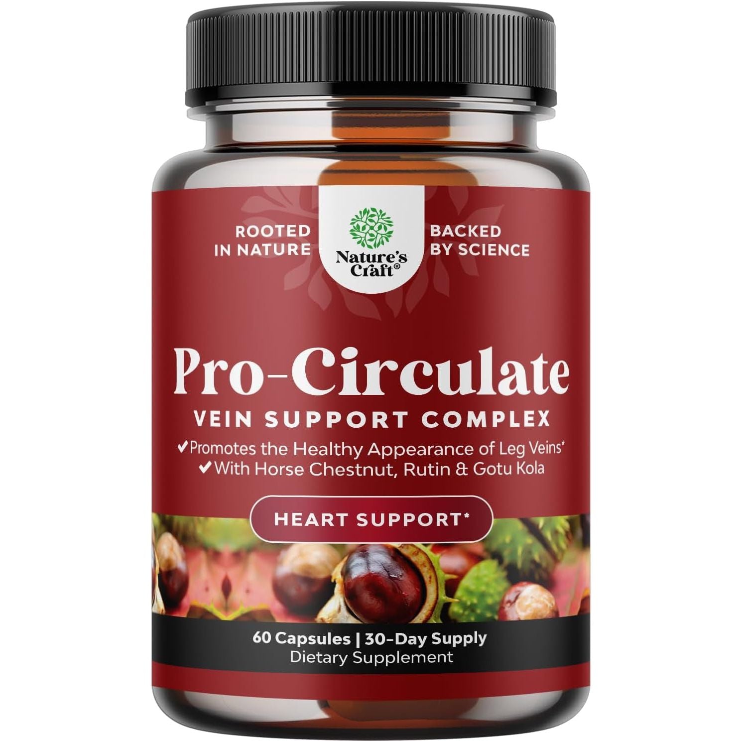 Vein Support Supplements for Spider & Varicose Veins and Improved Flow (1 Month Supply)