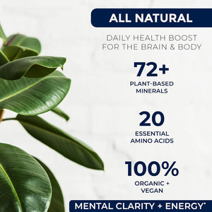 Liquid Chelated Minerals - Organic Humic Fulvic Mineral Blend 1 Month Supply, 32 Fl. Oz