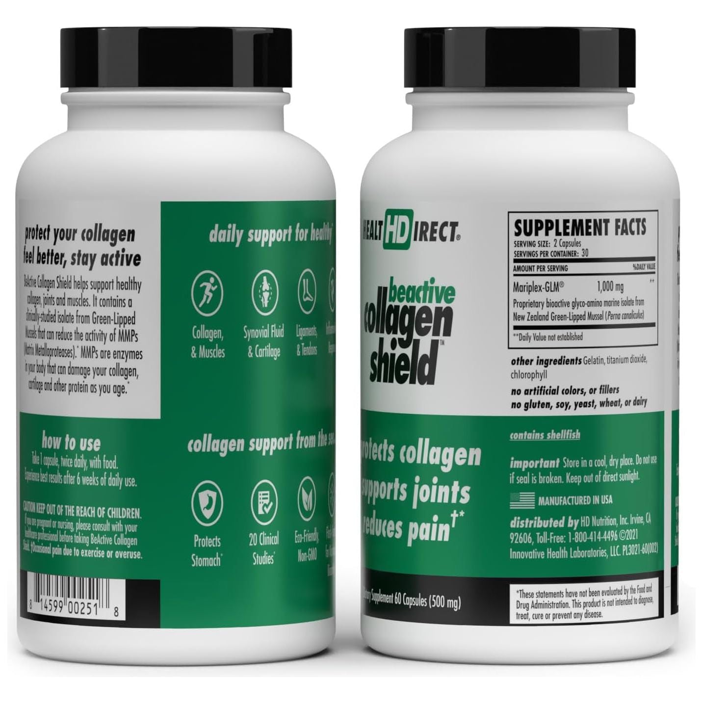 HEALTH DIRECT - Beactive Collagen Shield - Supports Collagen in Skin, Joints and Muscles 60 Capsules