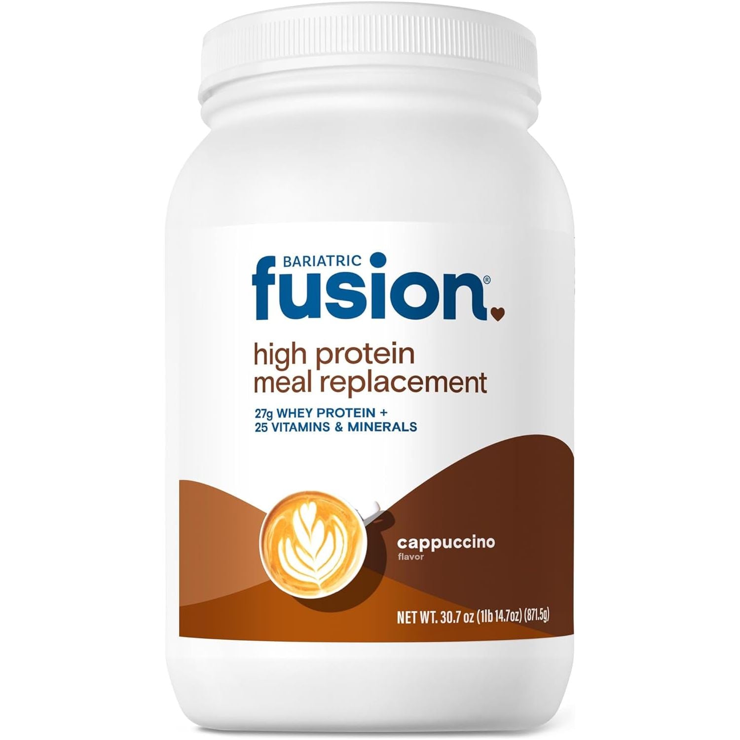 Bariatric Fusion Cappucino Meal Replacement 27G Protein Powder, 21 Serving