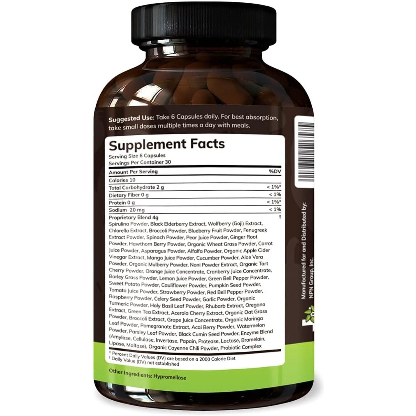 Original Superfood Capsules, Superfood Reds and Greens, 180 Capsules