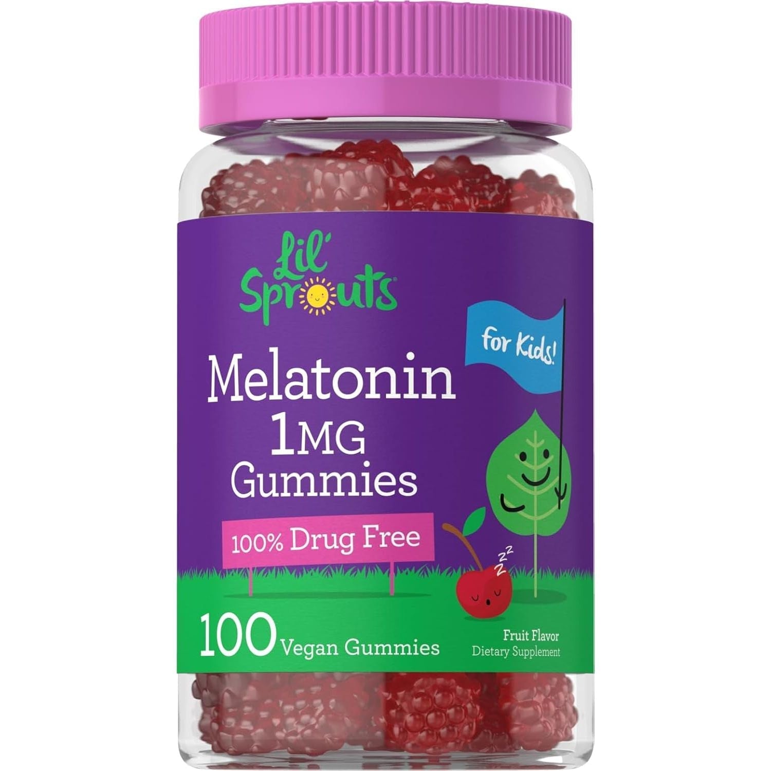 Carlyle Kids Melatonin Gummies | 1 Mg 100 Count | Fruit Flavor Gummy