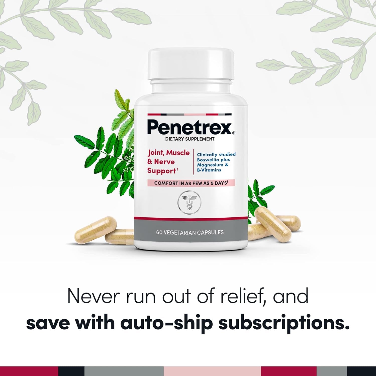 Penetrex Clinically Studied Magnesium Glycinate Supplement for Joint, Muscle & Nerve Support (60 Count)