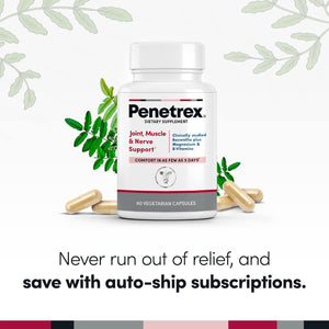 Penetrex Clinically Studied Magnesium Glycinate Supplement for Joint, Muscle & Nerve Support (60 Count)