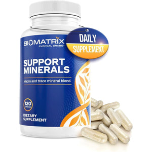 Biomatrix Mineral Supplement, Chelated Minerals | Iron-Free, Calcium, Magnesium, Copper, Zinc, Vitamin D, Iodine 30-Day Supply