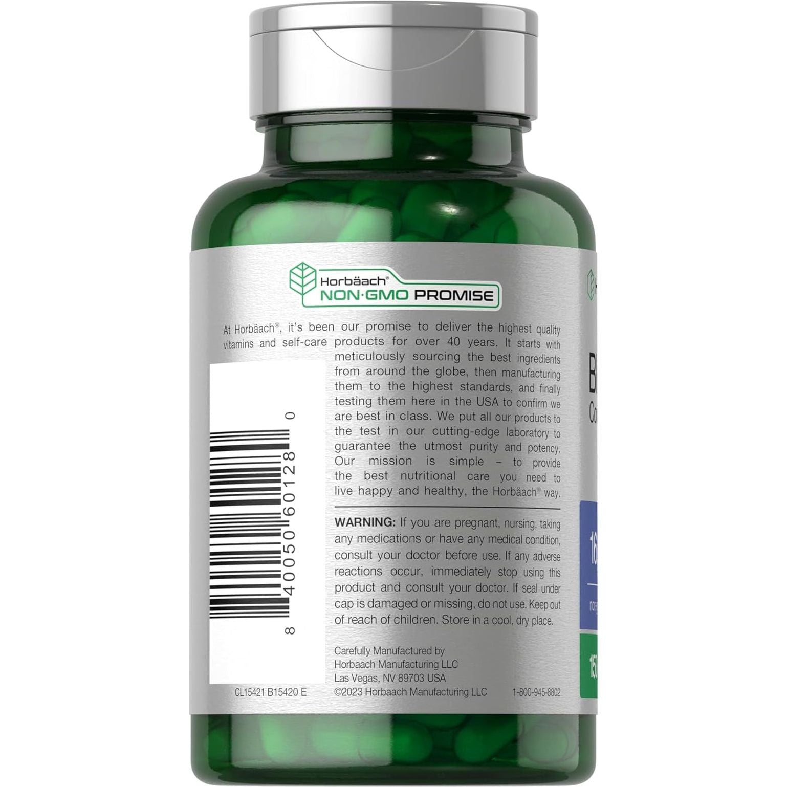 Horbäach Blueberry Extract Supplement | 150 Capsules | Blueberry Concentrate | Non-Gmo, Gluten Free