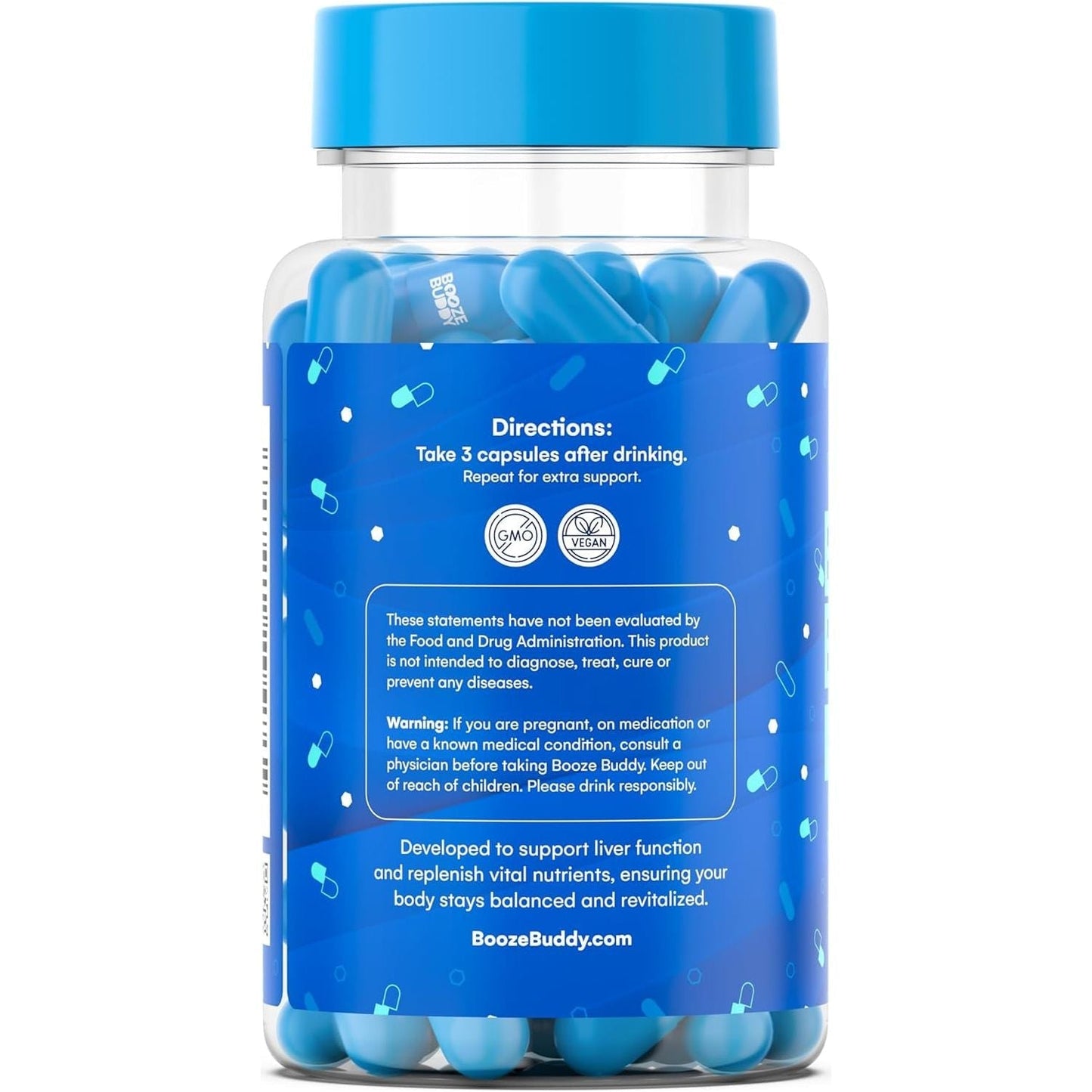 Enjoy the Night, Own the Morning after Drinking – Wellness Vitamins, Electrolytes, Antioxidants for Liver Support and Hydration – 48-Count