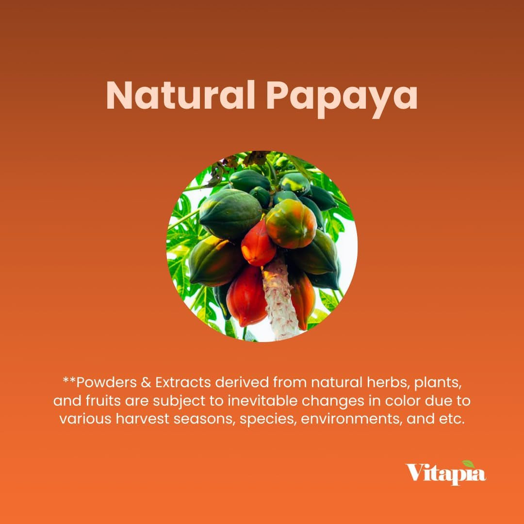 Papaya Fruit Enzyme Capsules for Digestion, Bloating Relief, Immune Support (1500Mg/180 Veggie Capsules)