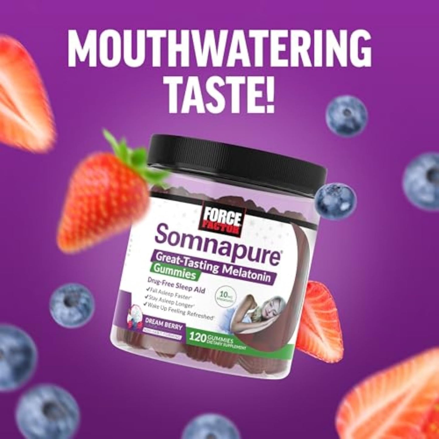 Force Factor Somnapure Gummies with Melatonin for Adults 120 Count