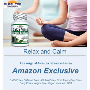 Purelife Gabamind –  Original Formula. GMO Free and Vegetarian (90 Capsules)