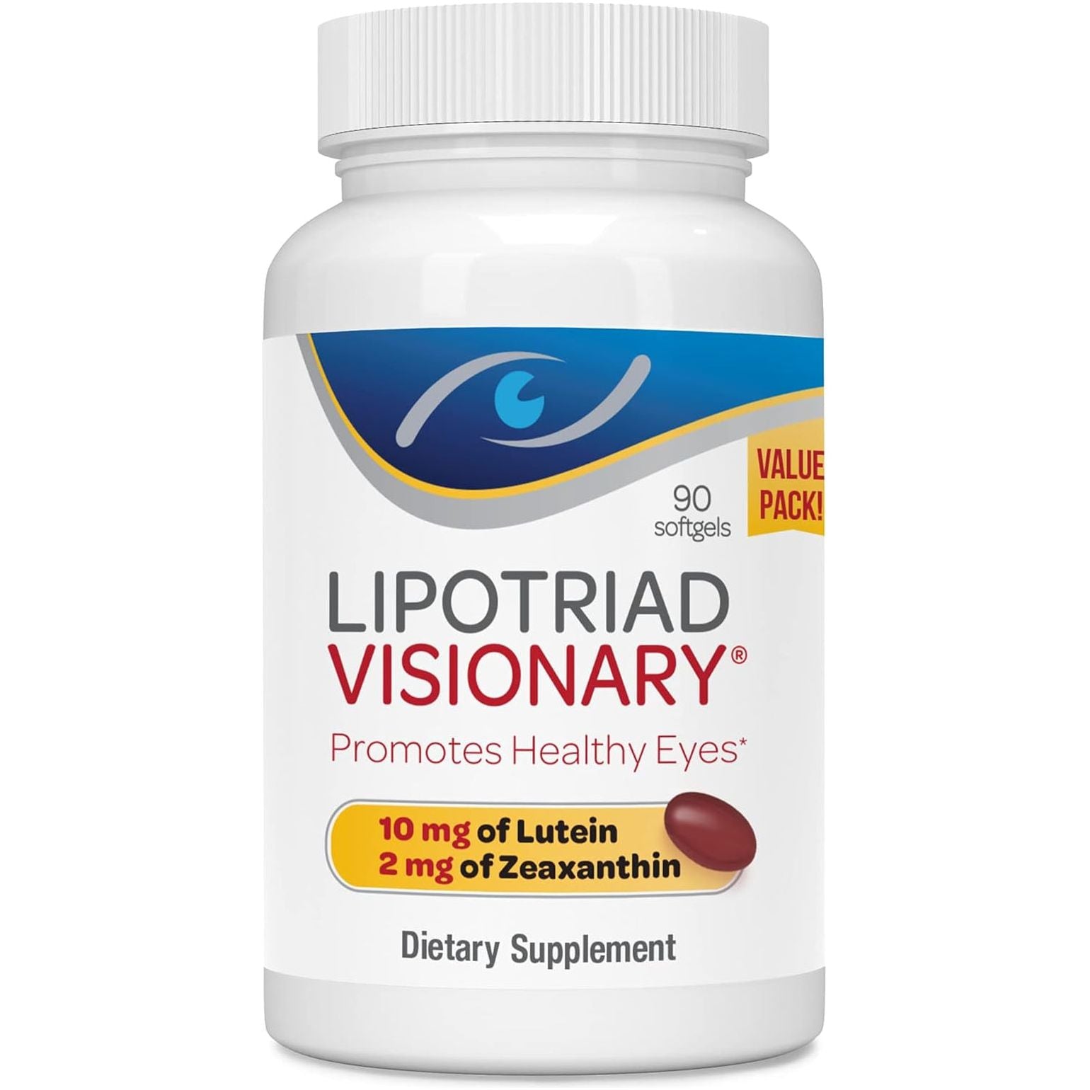 Visionary Eye Vitamin and Mineral Supplement with AREDS2® Ingredients in Our Own Custom Formula, 90 Count