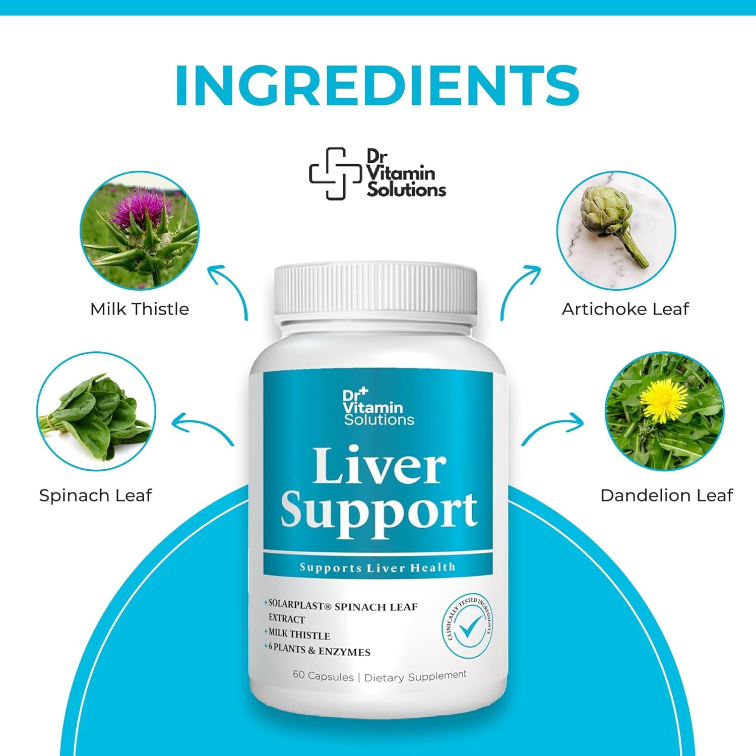 Liver Cleanse Detox and Repair - Milk Thistle Supplement for Natural Gallbladder Support, 30 Vegan Capsules