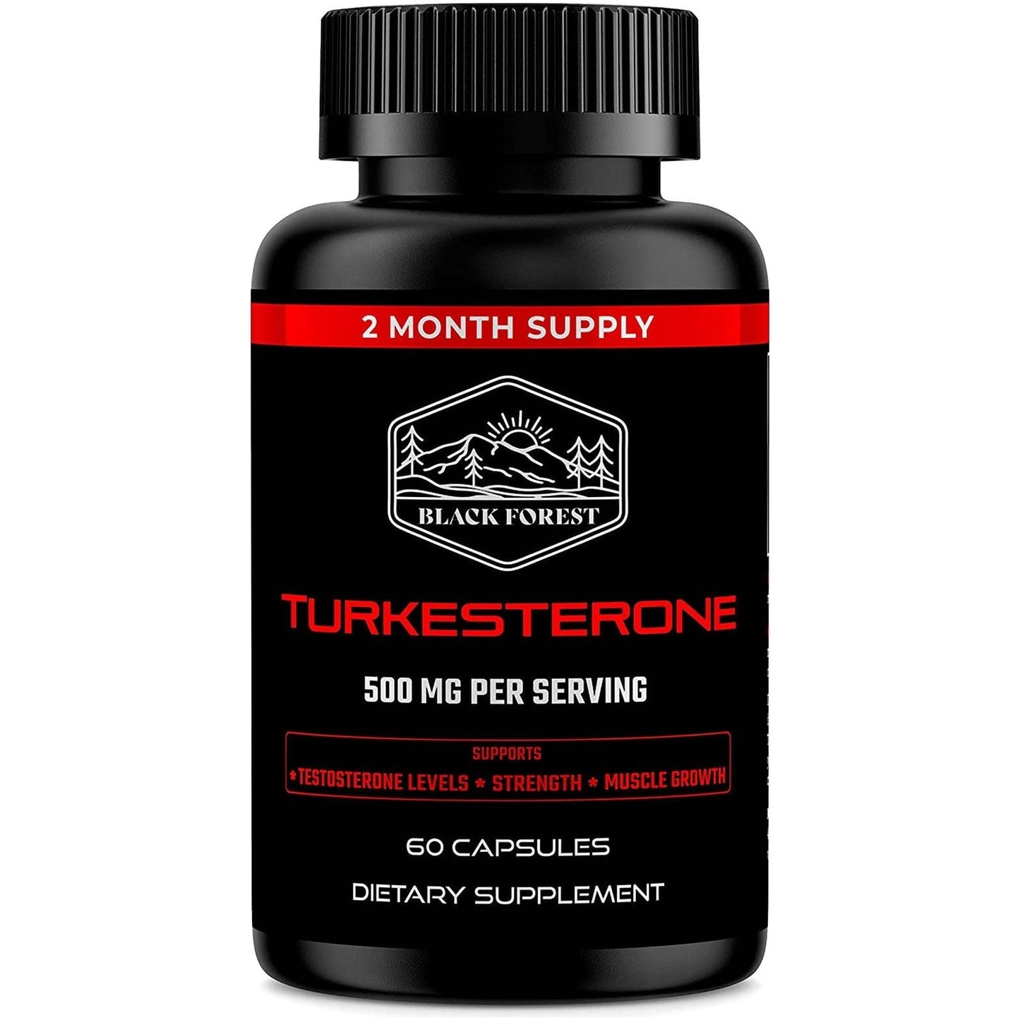 Black Forest Turkesterone Supplement 500Mg Capsule for Strength & Muscle Growth 2 Months Supply