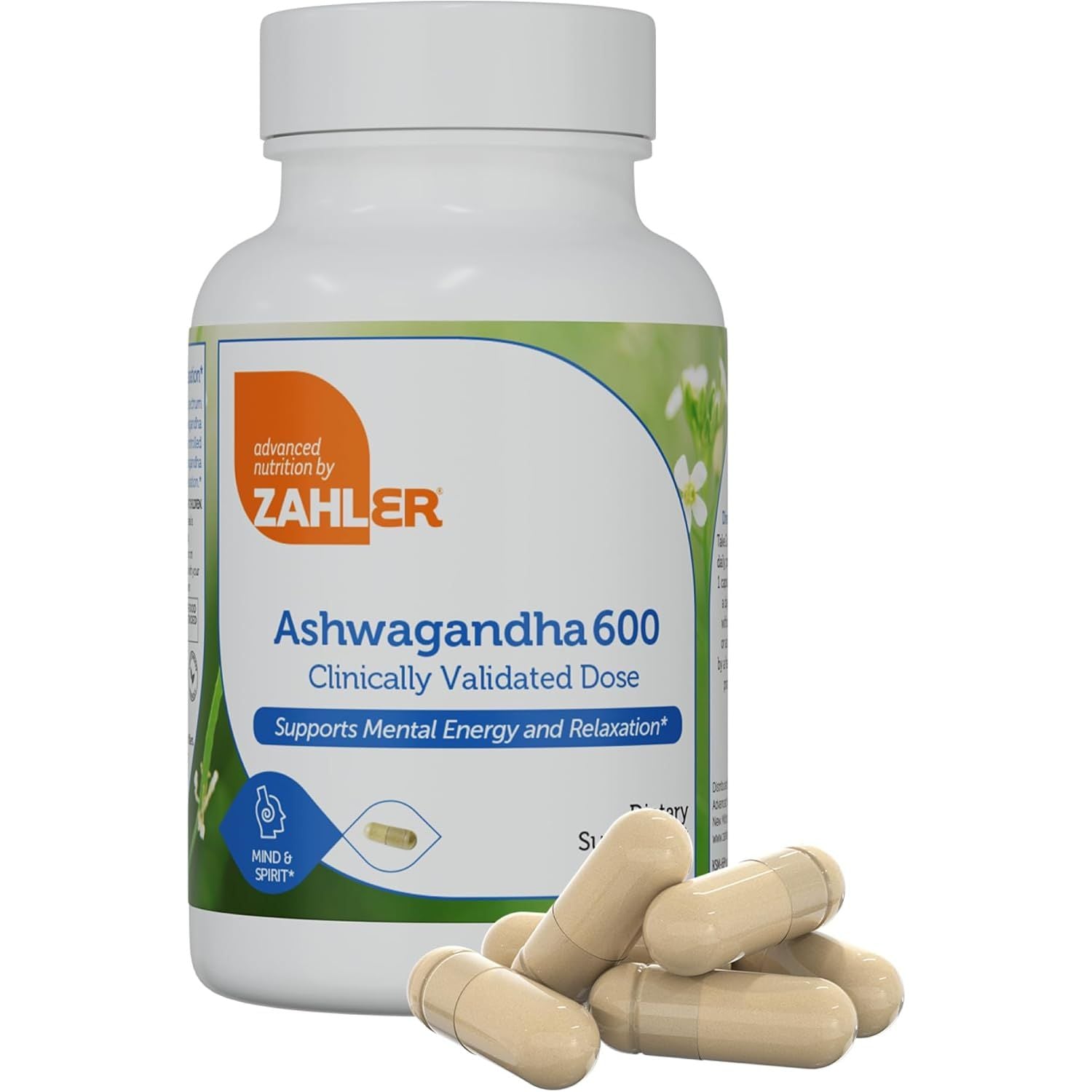 Zahler - KSM-66 Aswhagandha 600Mg Supplement, Relaxation and Stress Support, Kosher, 60 Capsules