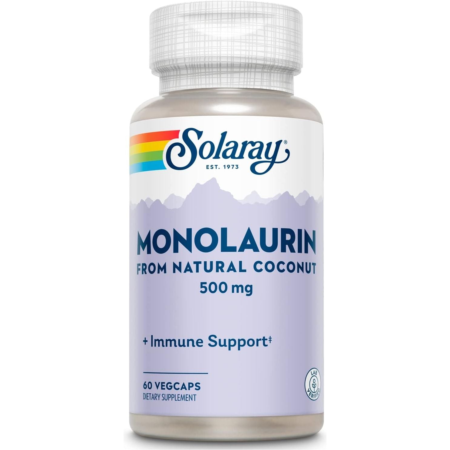 SOLARAY Monolaurin 500Mg from Natural Coconut - Monolaurin Supplement for Powerful Nutritive Support 60 Servings