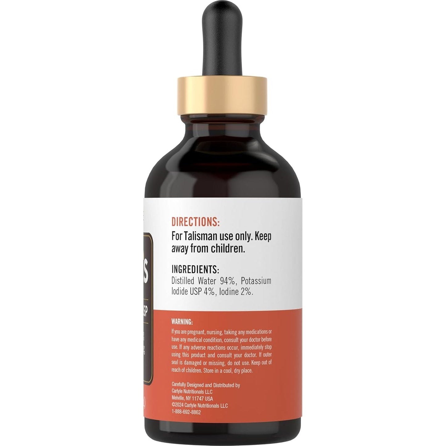 Carlyle Lugols Iodine 2 Percent | Potassium Iodide and Iodine Solution 2% Liquid Drops (4 Fl Oz)