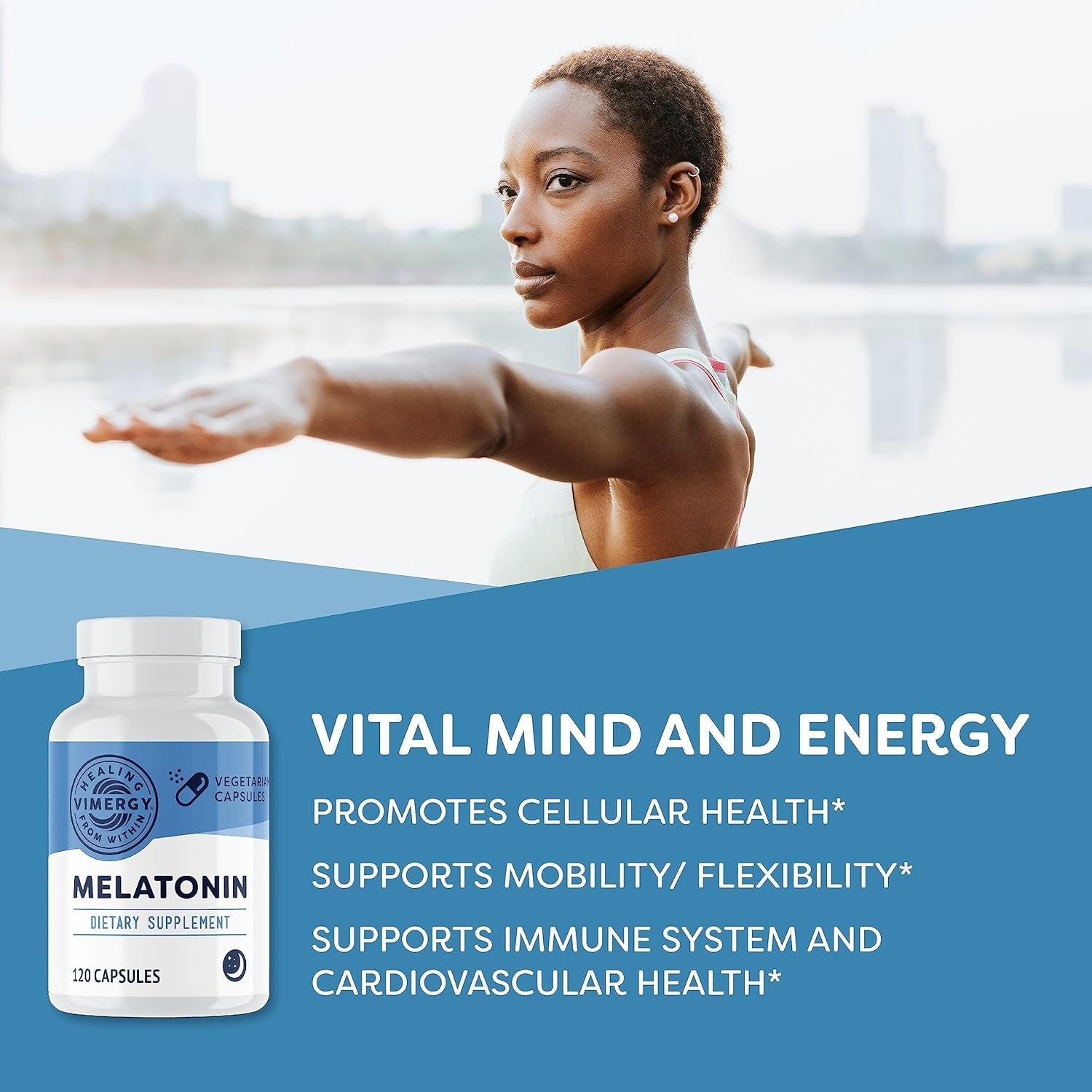 Vimergy Melatonin – Natural Sleep Aid (120 Counts)