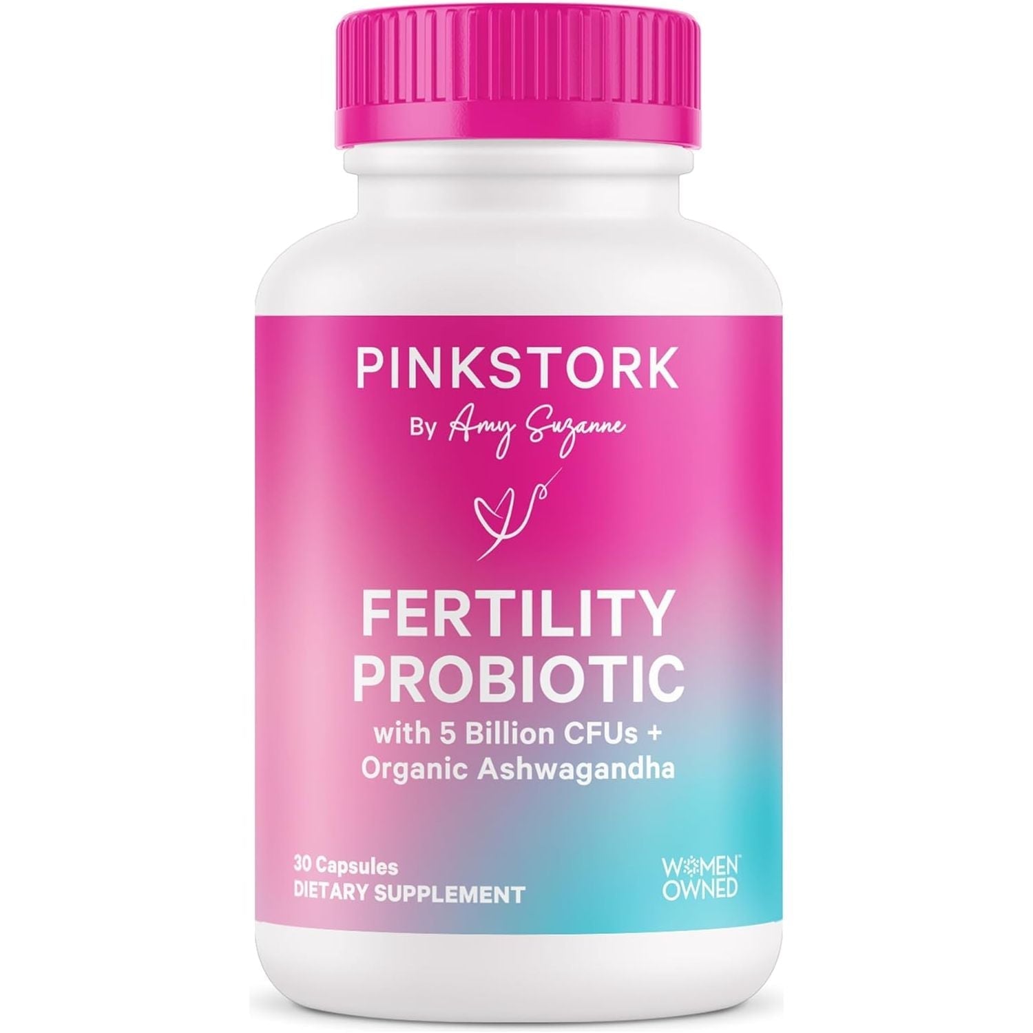 Pink Stork Women'S Probiotics for Vaginal Health - 10 Billion Cfus for Ph Balance, Urinary Tract, Gut Flora & Immune Health - 5 Strains - 30 Capsules