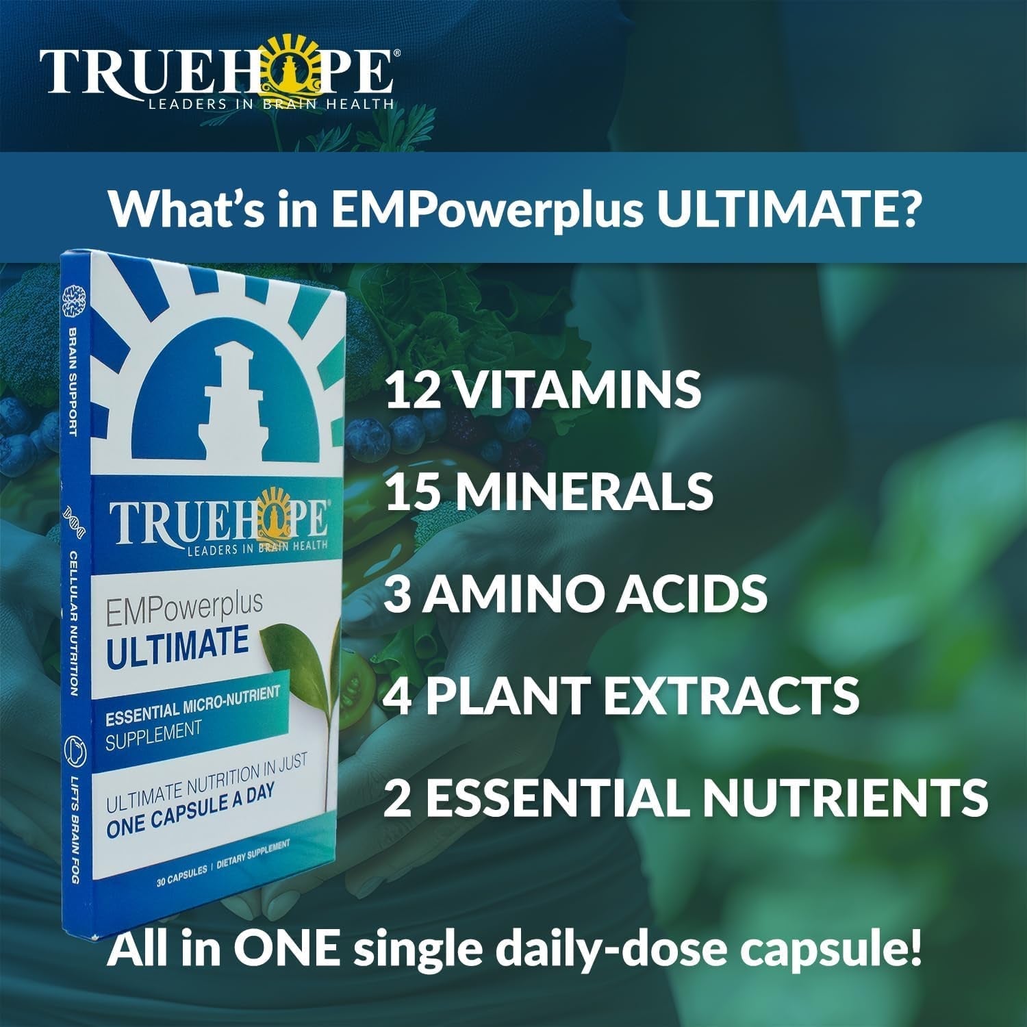 Truehope Empowerplus Ultimate Capsules - Brain, Energy and Focus Supplement 30 Capsules