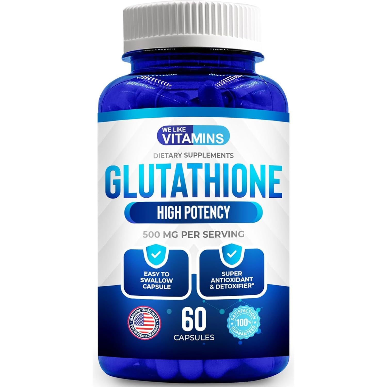 We like Vitamins L Glutathione Supplement 500Mg | Glutathione for Antioxidant 60 Capsules
