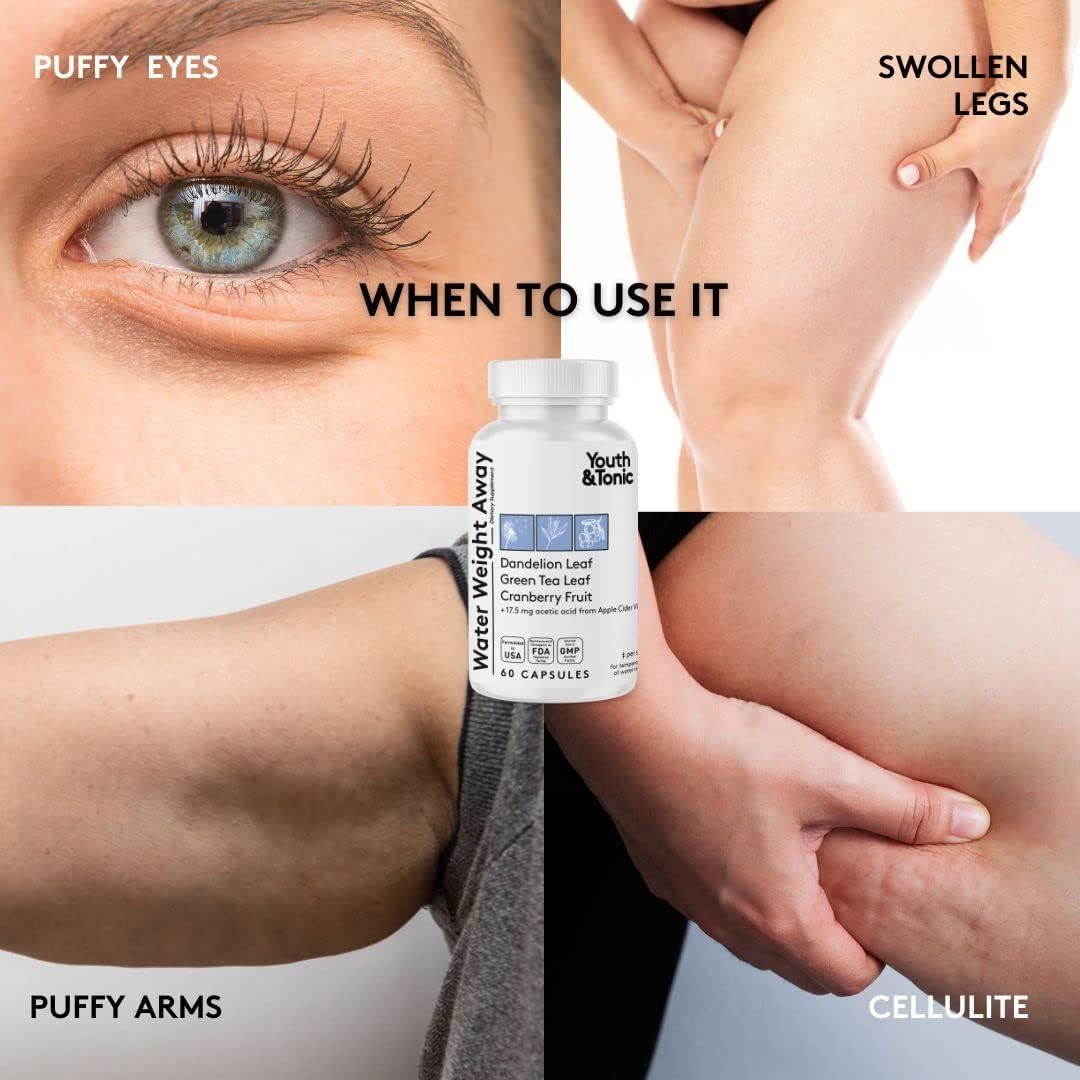 Youth & Tonic Jumpstart Cleanse – Water Weight Away Pills & 15 Day Colon Detox & Gut Cleanser 90 Caps