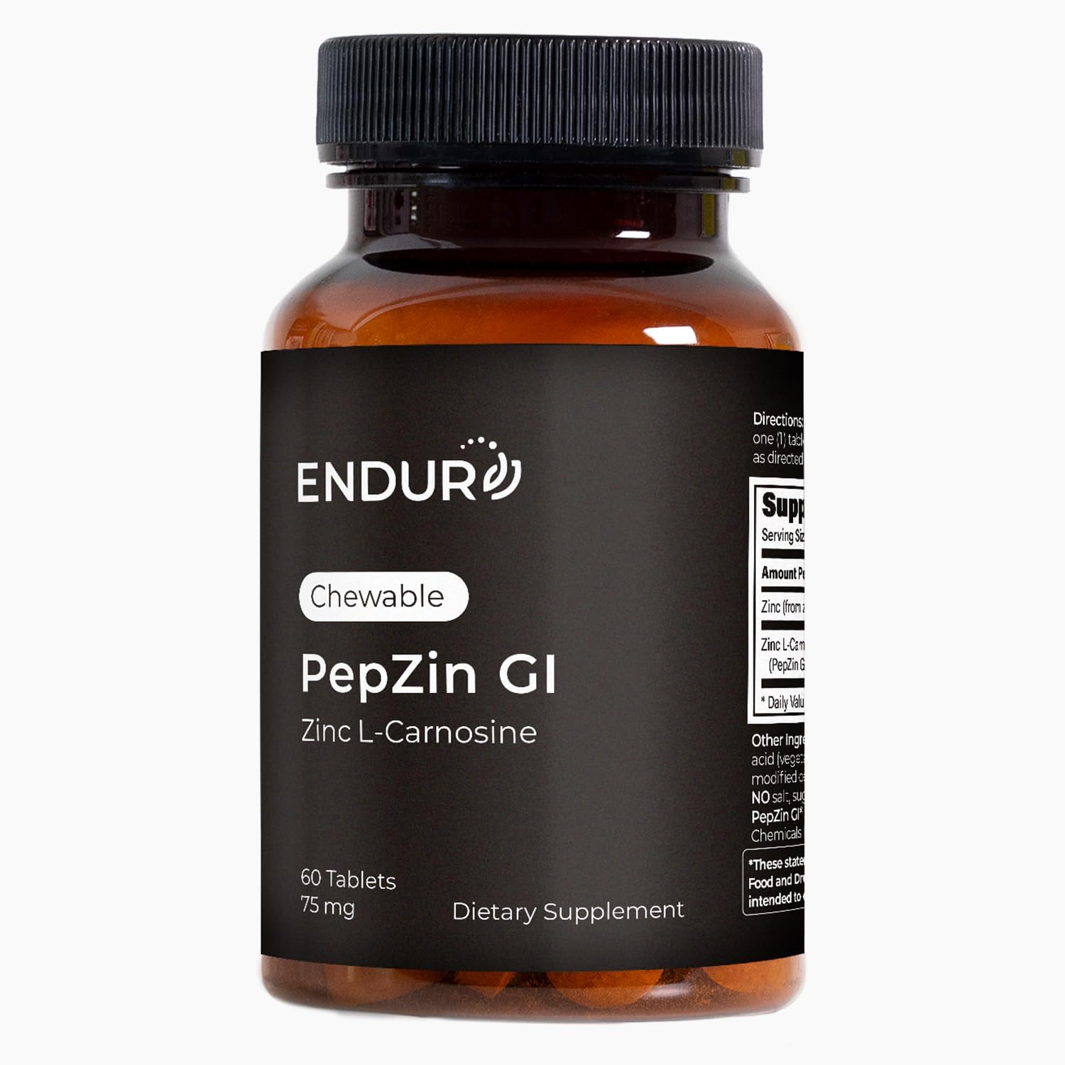 Zinc - Pepzingi 75Mg for Immune Function & Digestive Health Support 60 Chewable Tablets.