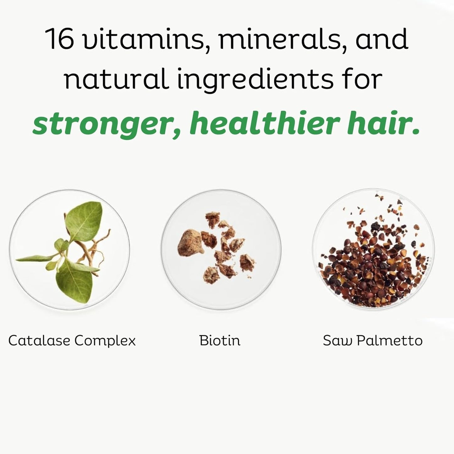 Gray Hair Rescind with Catalase - Antiaging Hair, Skin and Nails Vitamins, Pantothenic Acid, Folic Acid 400Mcg, Biotin 300Mcg