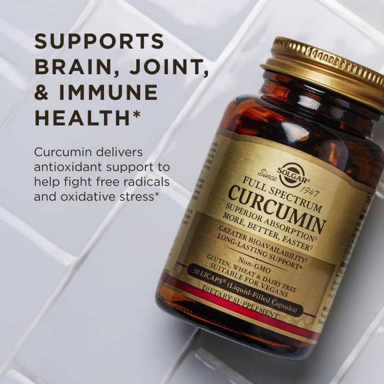 Solgar Full Spectrum Curcumin - Brain, Joint & Immune Health - 105 Servings