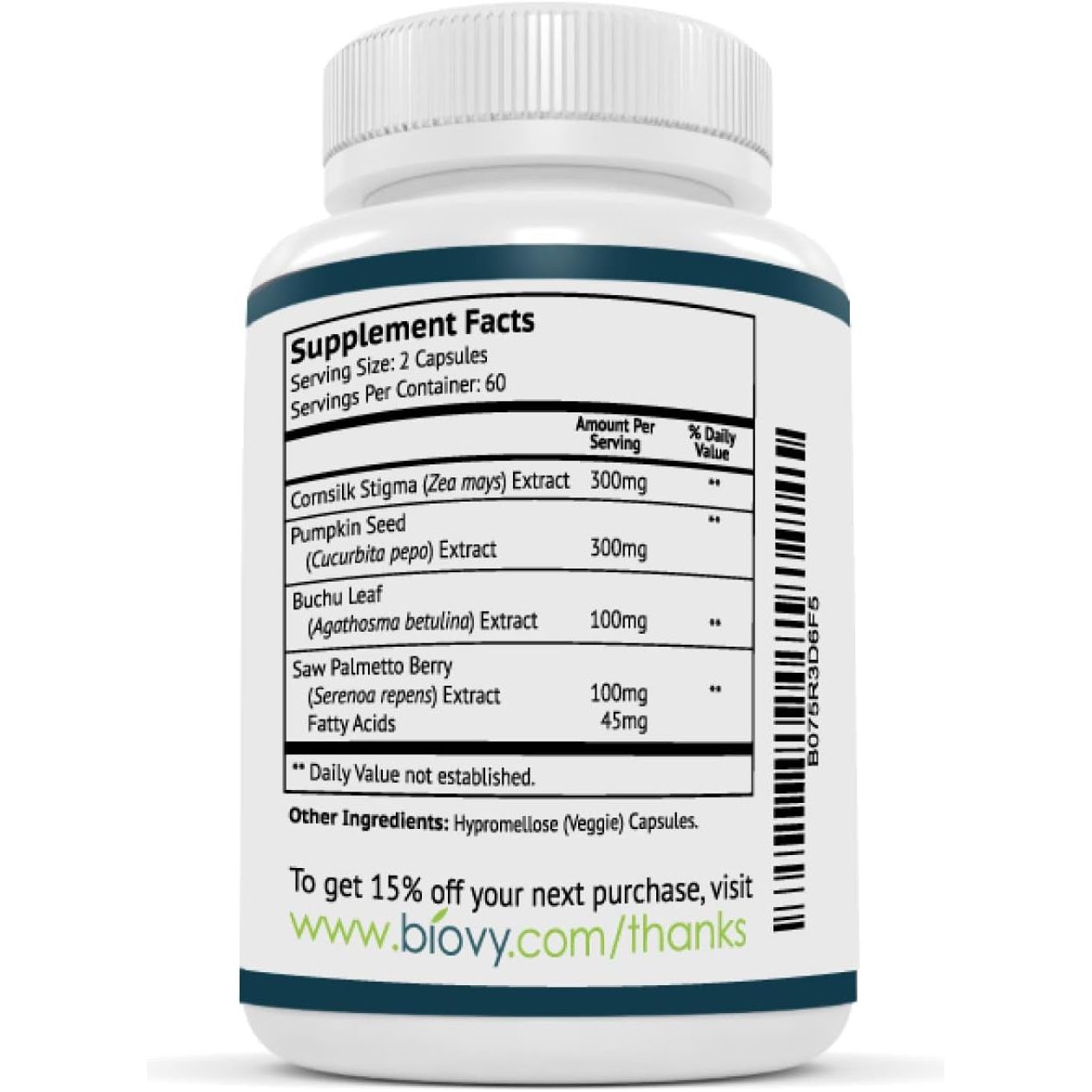 Stronghold Natural Bladder Control  - to Support Healthy Urinary Flow (120 Count)