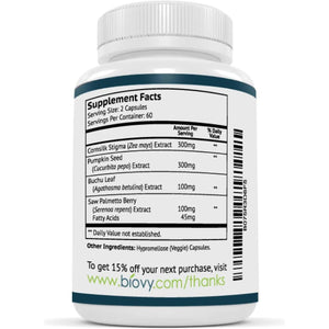 Stronghold Natural Bladder Control  - to Support Healthy Urinary Flow (120 Count)