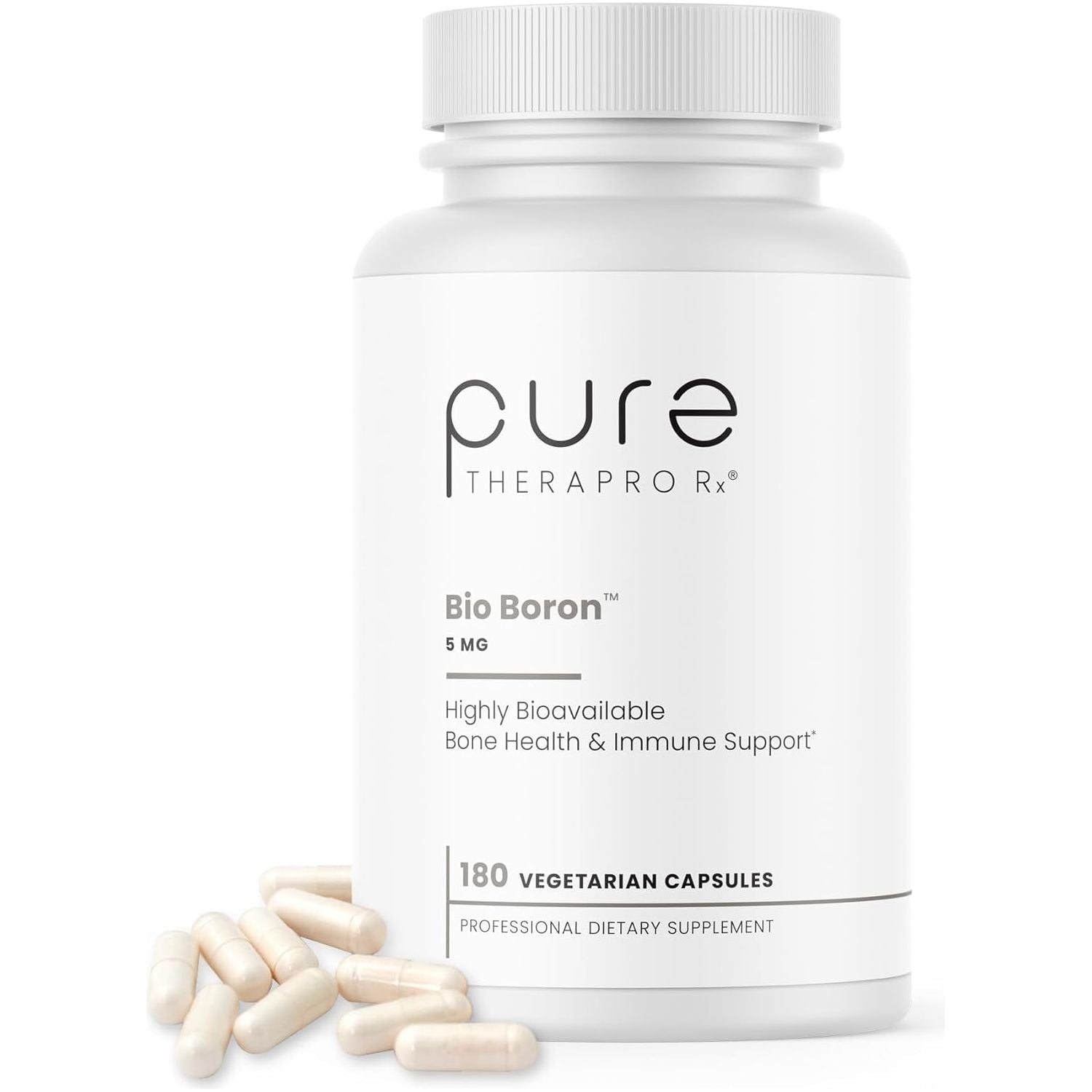 Pure Therapro Rx Bio Boron, 5Mg/Capsule for Bones, Cardiovascular Function & Immunity Support 180 Capsules