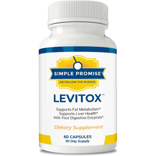 Simple Promise - Levitox - Groundbreaking Weight and Liver Support - Aids Digestive Enzymes, 60 Capsules