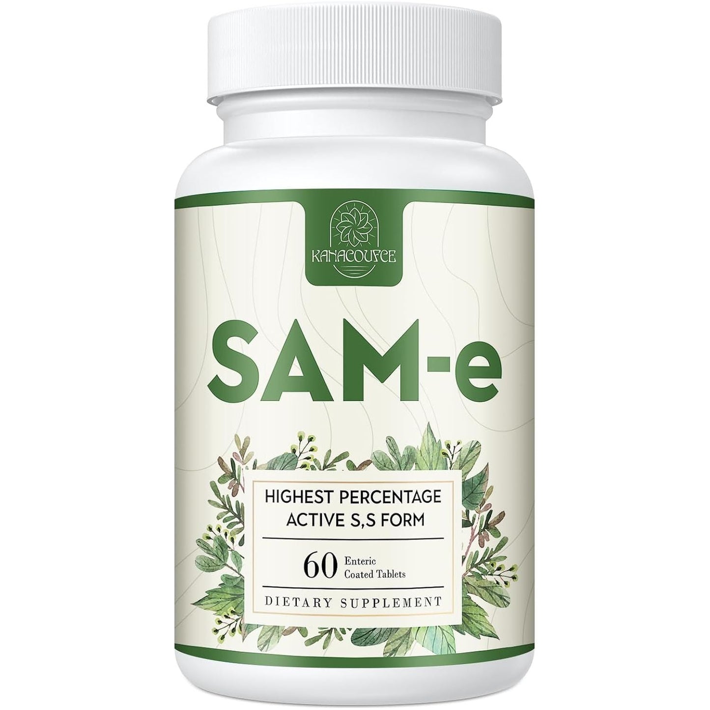 1100Mg Sam-E (S-Adenosyl-L-Methionine), SAM E Supplement for Mood, Joint & Liver 60 Tablets