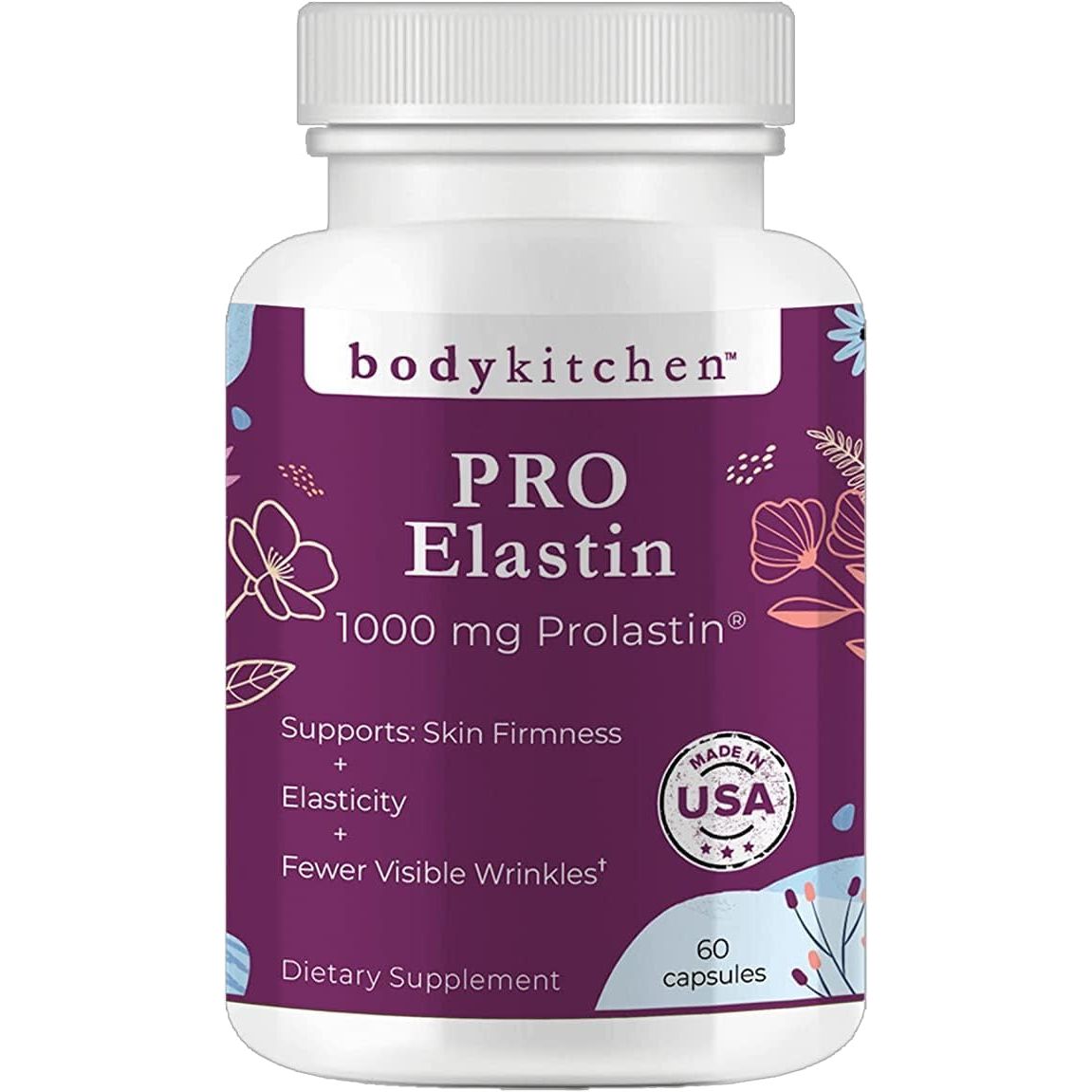 Body Kitchen Pro-Elastin, 1000 Mg, Help Reduce Signs of Aging, Improved Skin Health, Firmness & Elasticity, Fewer Wrinkles
