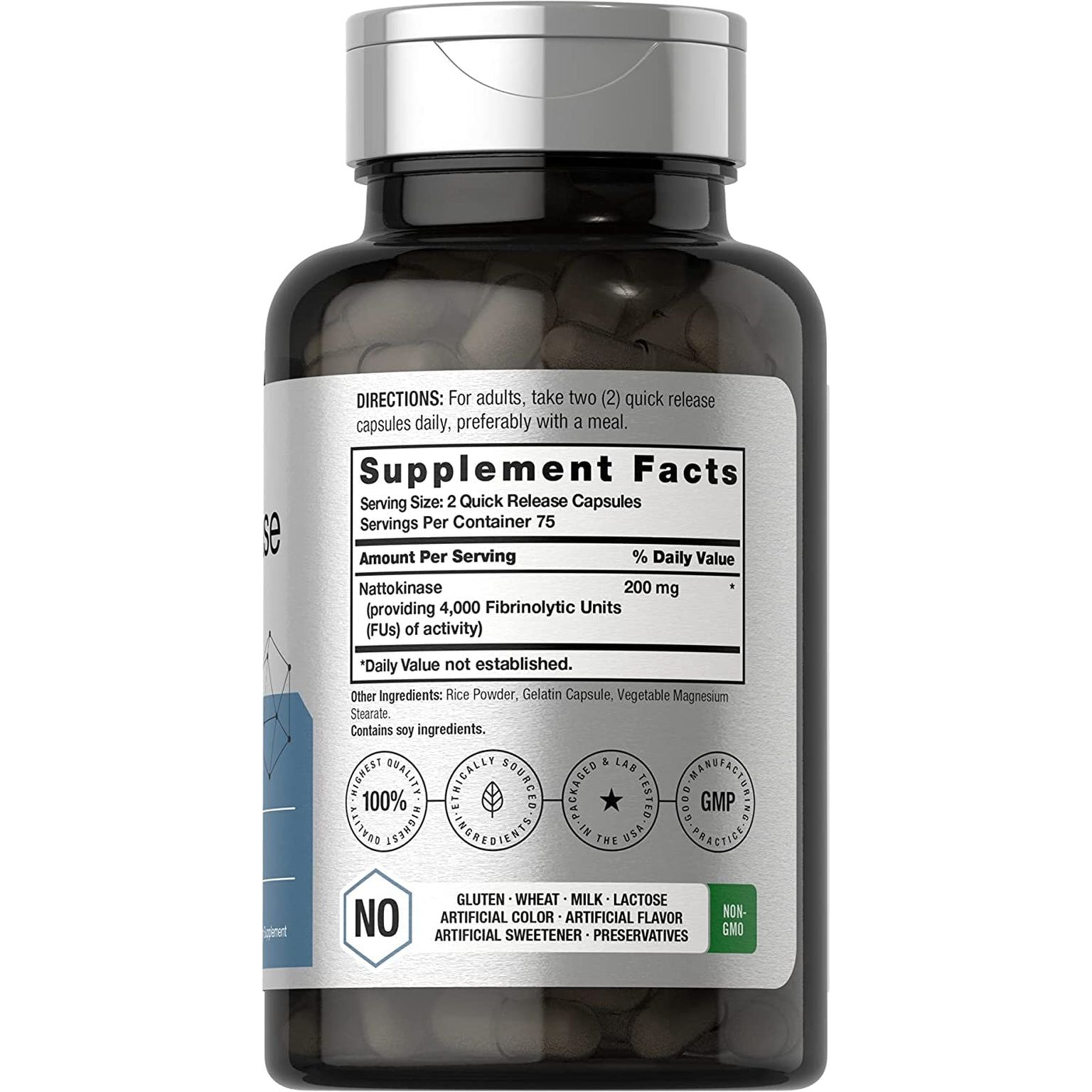 Horbäach Nattokinase Supplement 4000 FU | 150 Capsules | Non-Gmo, Gluten Free