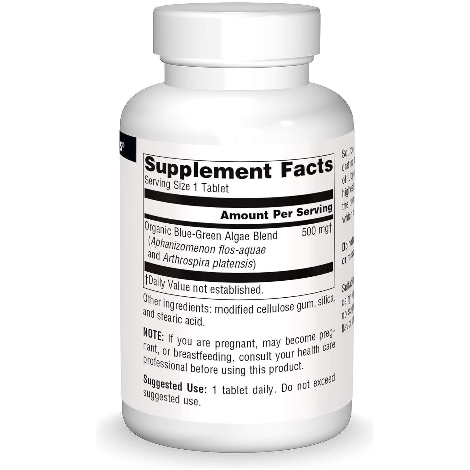 Source Naturals Blue Green Algae from Klamath Lake - Algae Superfood Supplement, 500 Mg - 200 Tablets