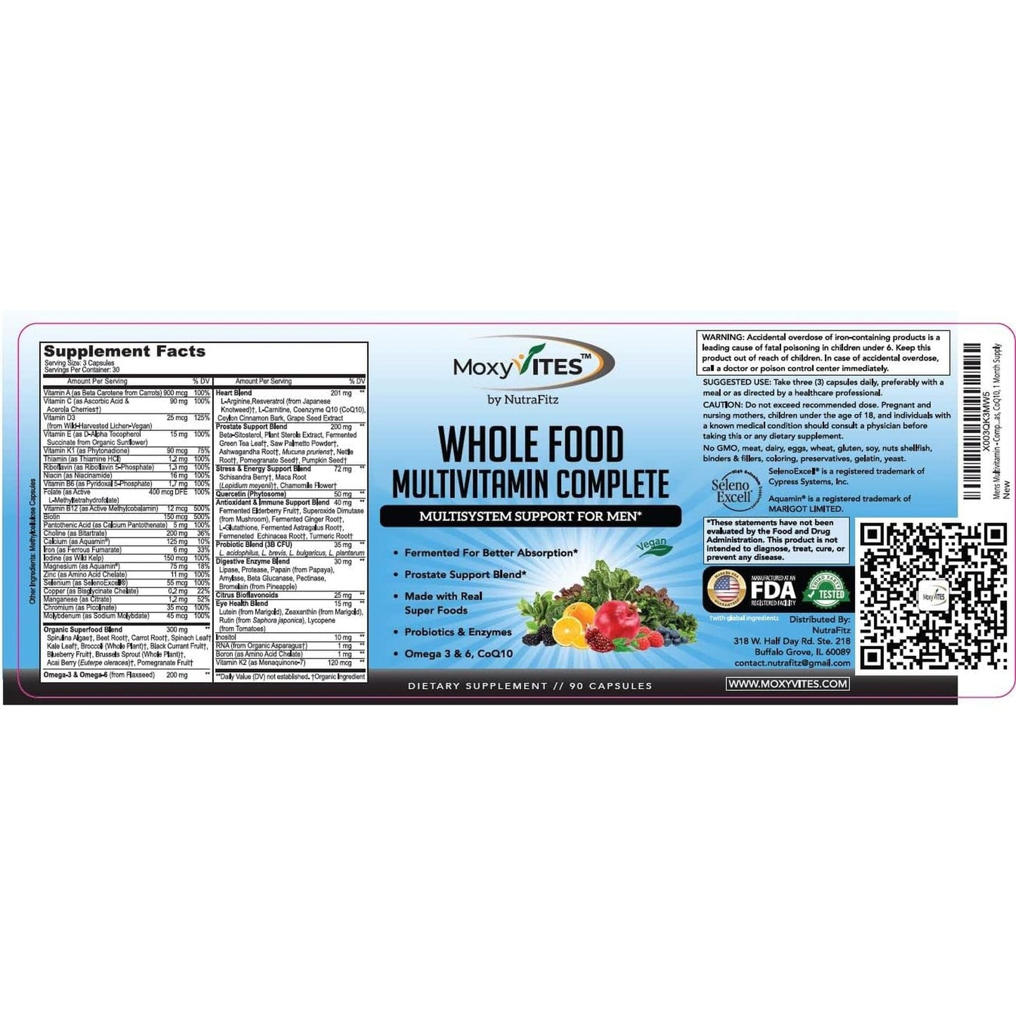 Mens Multivitamins - Daily Mens Vitamins with 44 Organic Whole Food