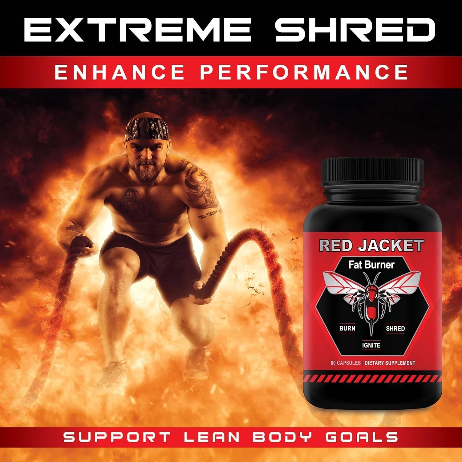Red Jacket Thermogenic Fat Burner –  Weight Loss Pills for Energy Boost, Metabolism Ignite, Extreme Shred, and Focus
