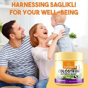 Colostrum Powder Supplement 5,000 Mg with Prebiotics, Probiotics, Lactoferrin & PRP, 30 Servings.