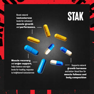 Animal Stak – Complete Natural Hormone Booster Supplement with Tribulus 1 Month Cycle