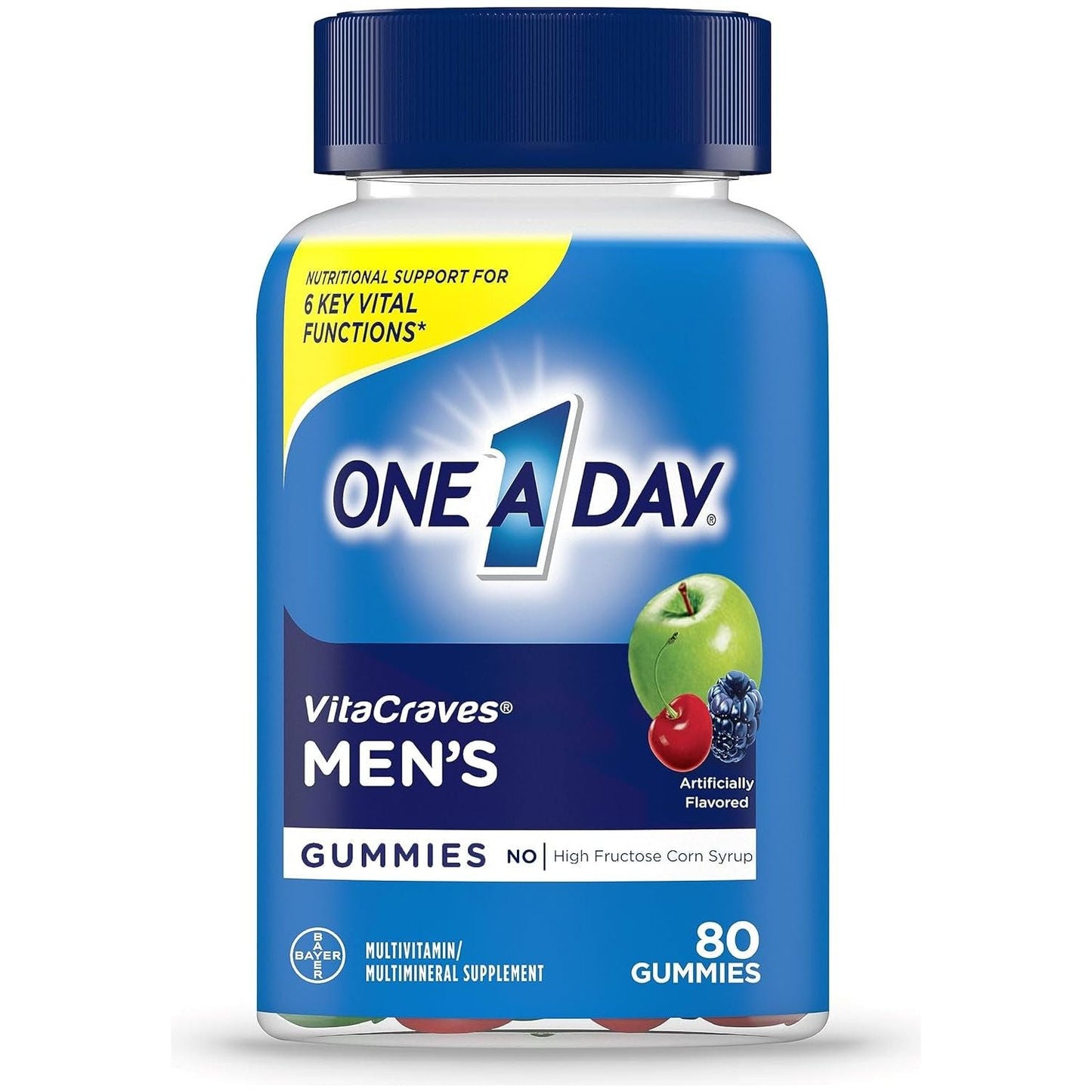 One a Day Men’S Multivitamin Gummies, Multivitamin for Men with Vitamin A, C, D, E, Calcium & More 80 Count