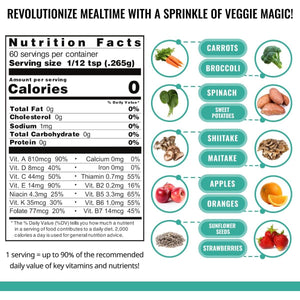 ENOF Organic Fruit & Vegetable Powder Supplement Kids & Adults, 10 Clean Ingredients, 1 Month Supply