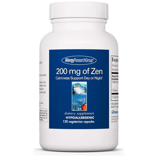 Allergy Research Group 200Mg of Zen Supplement - Calmness Support, Day or Night - 120 Count