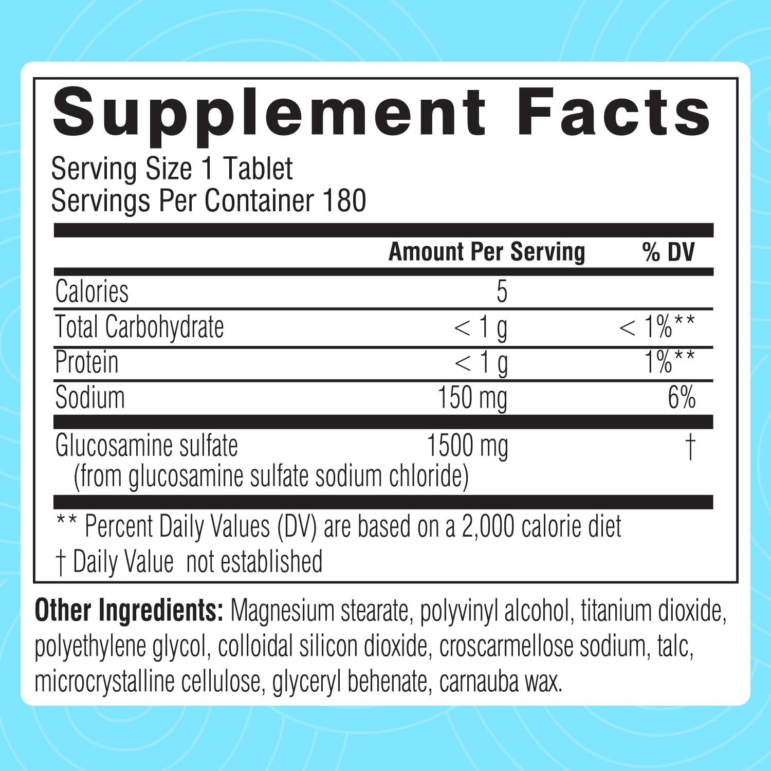 Swisse Glucosamine Sulfate Joint Support Supplement for Mobility and Flexibility Health Glucosamina 1500Mg | 180 Tablets