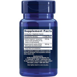 Life Extension Cytokine Suppress with EGCG - Inflammation Management Supplement for Immune System Response - 30 Vegetarian Capsules