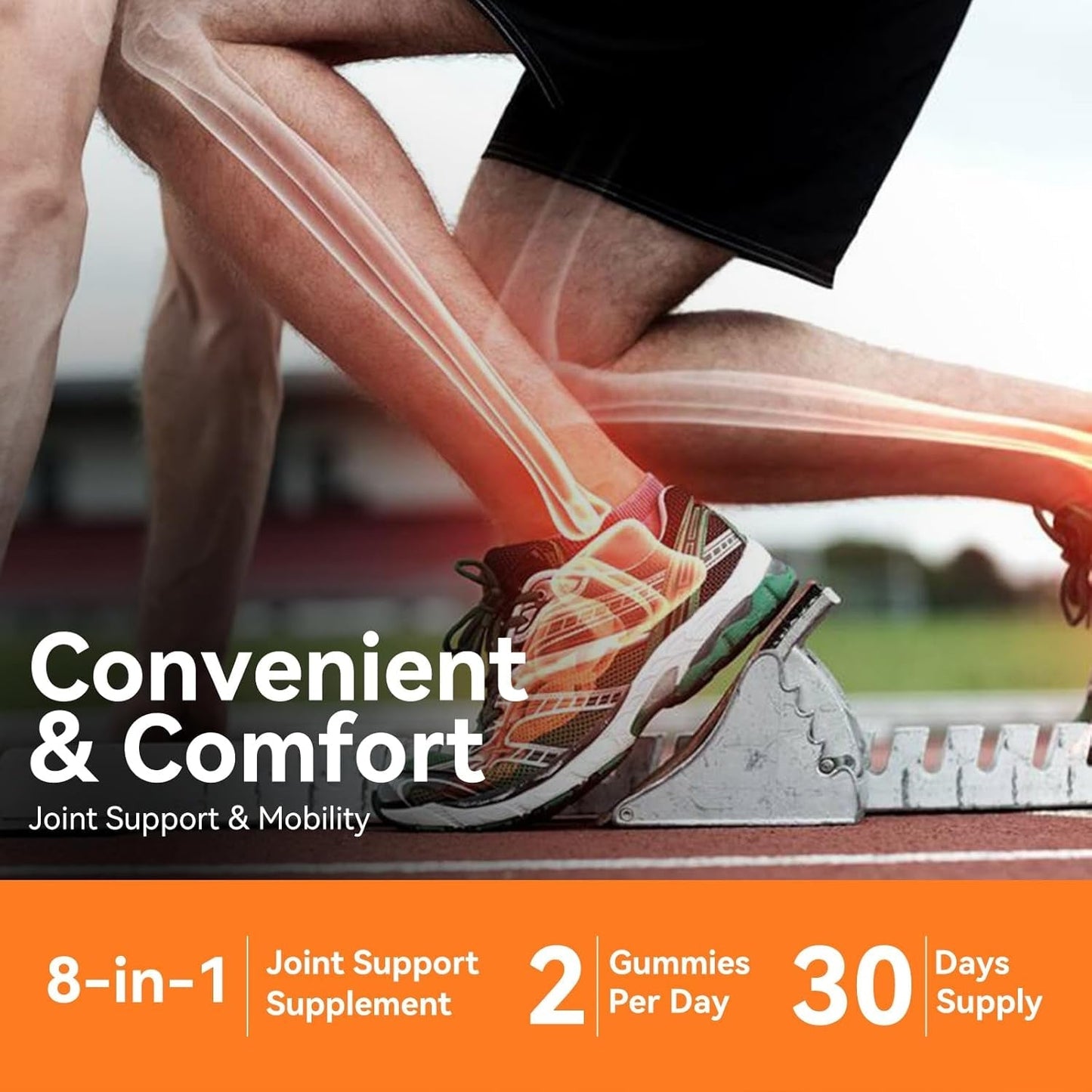 Glucosamine Chondroitin MSM Gummies 1500Mg - Joint Support Supplement , 60 Gummies