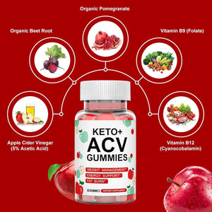 Keto ACV Gummies Advanced Weight Loss - Rapid Fat Burning, Detox & Improved Immunity 60 Gummies