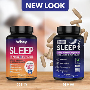 Wisey Natural Sleep Aid - Promotes Healthy Sleep & Relaxation - 60 Capsules